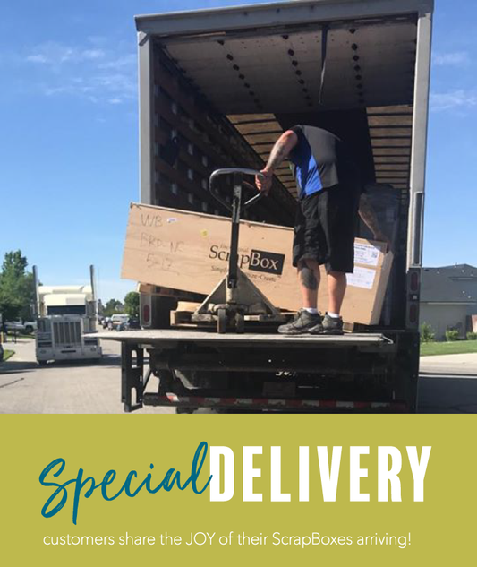 Customer Photos of The Original ScrapBox Crate Delivery