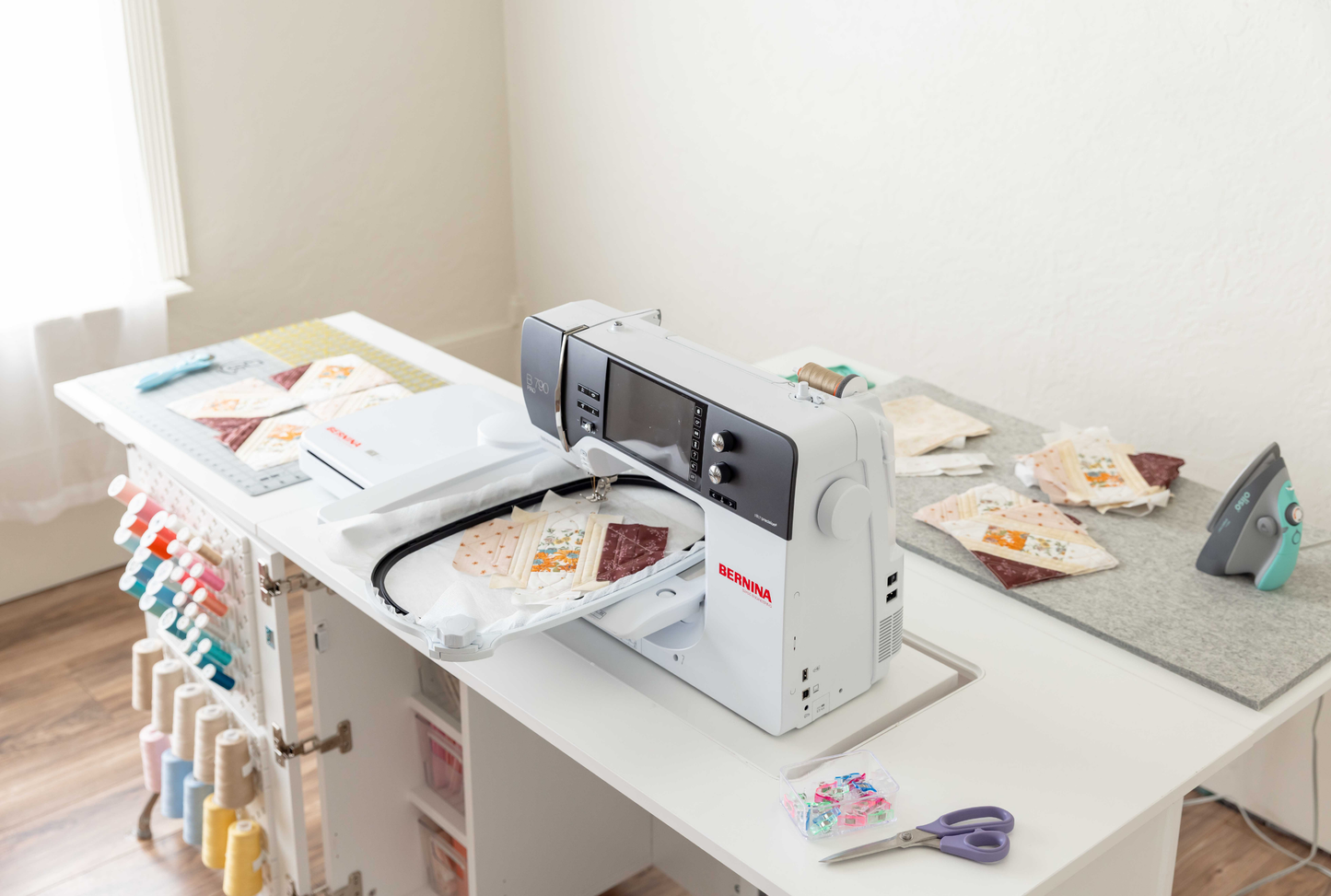 DreamStation - Overhead shot of sewing, ironing, and cutting materials [Deluxe] [Standard] - 27543963205694