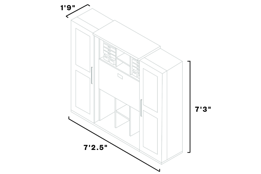 Overall dimensions - closed